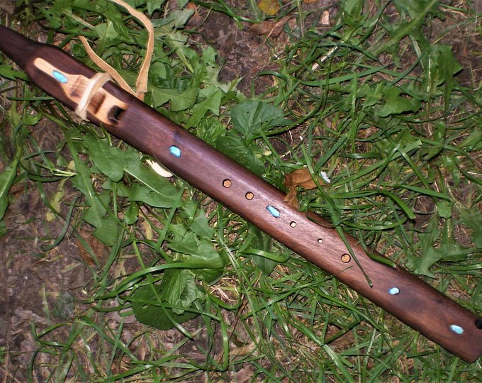 black walnut and maple flute